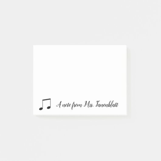 Eine Anmerkung von einem Musiker Post-it Klebezettel (Vorderseite)