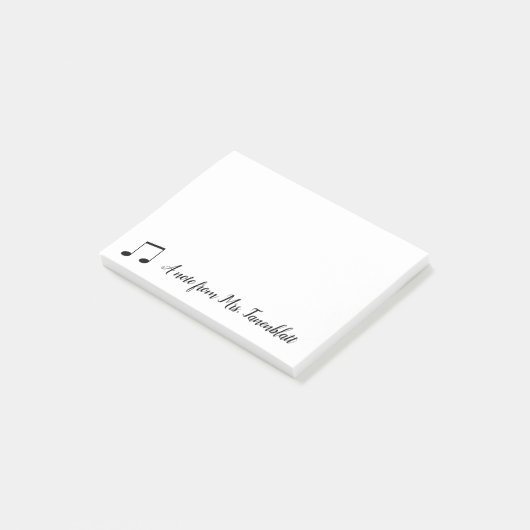 Eine Anmerkung von einem Musiker Post-it Klebezettel (angewinkelt)