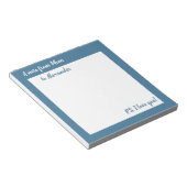 Eine Anmerkung von Personalisiertem Notizblock aus (angewinkelt)