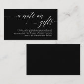 Eine Anmerkung zu Geschenken, Modernes, klassische Begleitkarte (Vorne/Hinten)