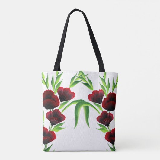 Eine AnschlagacrylblumenTaschentasche Tasche (Rückseite)