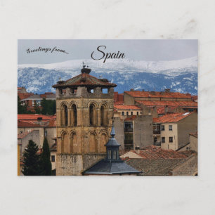 Eine Ansicht der Altstadt von Segovia Spanien Postkarte