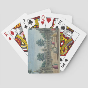 Eine Ansicht der chinesischen Pavillons und Boxen Spielkarten