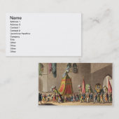 Eine Ansicht der großartigen Prozession des Visitenkarte (Vorne/Hinten)