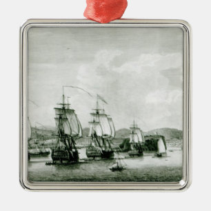 Eine Ansicht der Insel von St-Lucie Silbernes Ornament