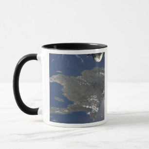 Eine Ansicht der karibischen Insel von Hispaniola Tasse