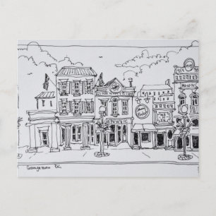 Eine Ansicht der M Street in Georgetown, Washingto Postkarte