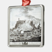 Eine Ansicht der Stadt und des Schlosses von Silbernes Ornament (Links)