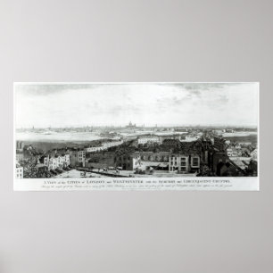 Eine Ansicht der Städte von London und von Poster
