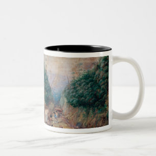 Eine Ansicht des die Bewässerungs-Platzes "der Zweifarbige Tasse