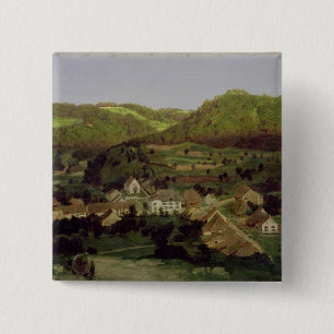 Eine Ansicht des Dorfs von Tenniken, 1846 Button