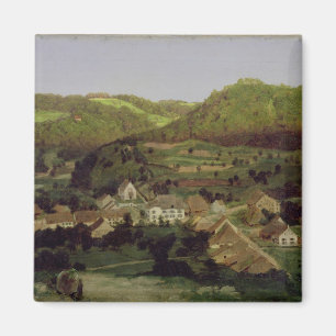 Eine Ansicht des Dorfs von Tenniken, 1846 Magnet
