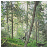 Eine Ansicht des dunklen Kiefern-Waldes Stoff (Nahaufnahme)