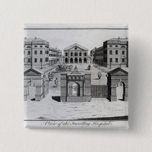 Eine Ansicht des Findlings-Krankenhauses, 1756 Button