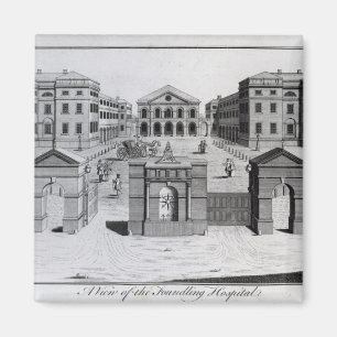 Eine Ansicht des Findlings-Krankenhauses, 1756 Magnet