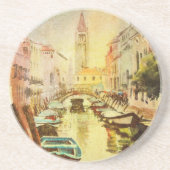 Eine Ansicht des Kanals mit Booten und Gebäude Untersetzer (Vorne)