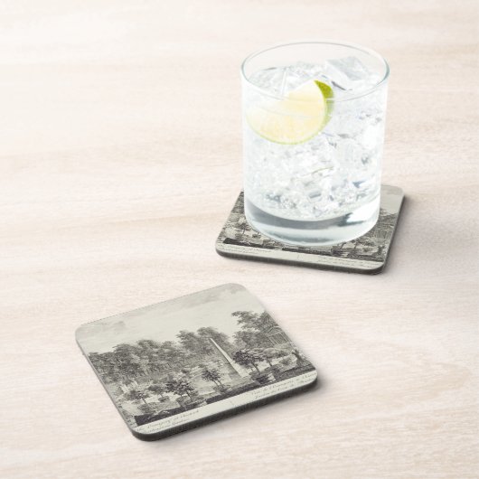 Eine Ansicht des Orangery, Garten a Getränkeuntersetzer (Rechte Seite)