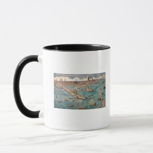 Eine Ansicht des Teils der Stadt von Boston Tasse