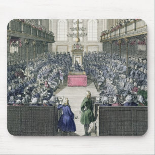 Eine Ansicht des Unterhauses, graviert von B. Col. Mousepad