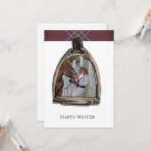 eine Ansicht durch den Steigbügel Karte (Vorderseite/Rückseite Beispiel)