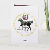 eine Ansicht durch einen Steigbügel Grußkarte Karte (Rückseite)