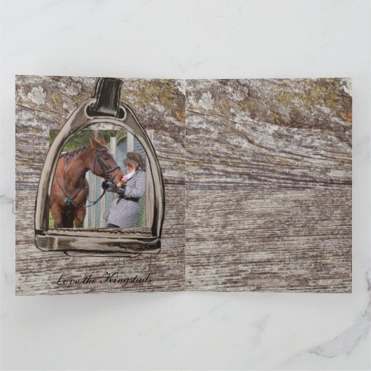 eine Ansicht durch einen Steigbügel Karte (Innenseite)