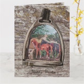 eine Ansicht durch einen Steigbügel Karte (Gelbe Blume)