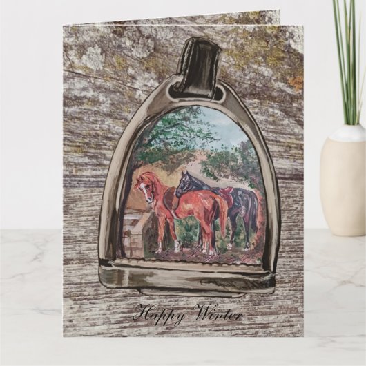 eine Ansicht durch einen Steigbügel Karte (Vorderseite)