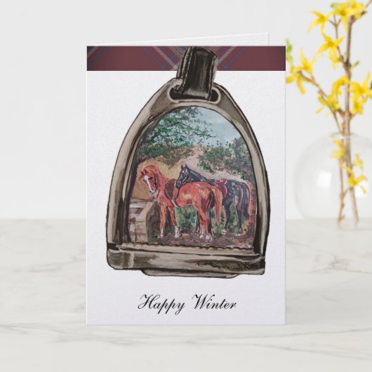 eine Ansicht durch einen Steigbügel Karte (Gelbe Blume)