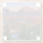 Eine Ansicht morgens Glasuntersetzer (Rückseite)