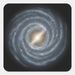 Eine Ansicht unserer eigenen Milchstraße-Galaxie Quadratischer Aufkleber