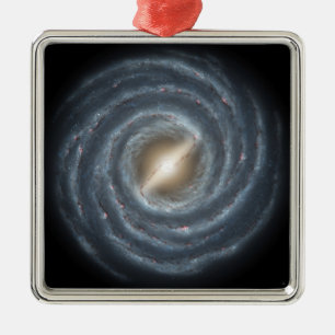 Eine Ansicht unserer eigenen Milchstraße-Galaxie Silbernes Ornament