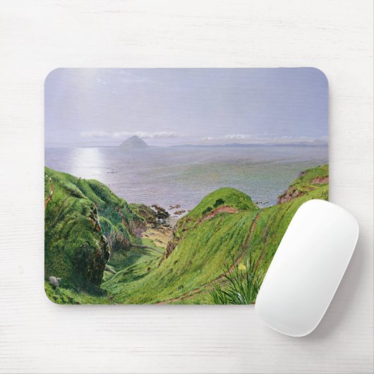 Eine Ansicht von Ailsa Craig und die Insel von Mousepad (Mit Mouse)