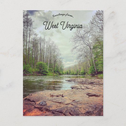 Eine Ansicht von Bergoo West Virginia Postkarte (Vorderseite)