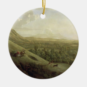 Eine Ansicht von Boxhill, Surrey, mit Dorking im Keramikornament