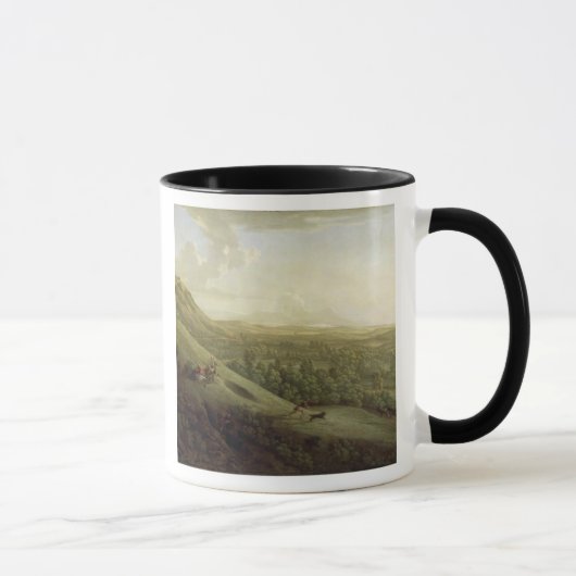 Eine Ansicht von Boxhill, Surrey, mit Dorking im Tasse (Rechts)