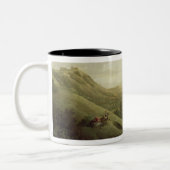 Eine Ansicht von Boxhill, Surrey, mit Dorking im Zweifarbige Tasse (Links)