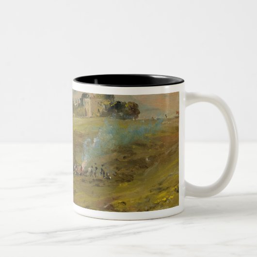 Eine Ansicht von Hampstead Heide, mit Zahlen Zweifarbige Tasse (Rechts)