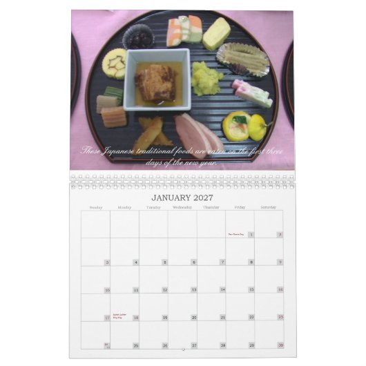 Eine Ansicht von Japan Kalender (Jan 2027)