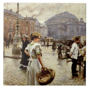 Eine Ansicht von Kongens Nytorv, Kopenhagen Fliese