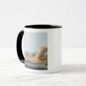 Eine Ansicht von Linga oder von Lunge, vom Meer, Tasse (Vorderseite Links)