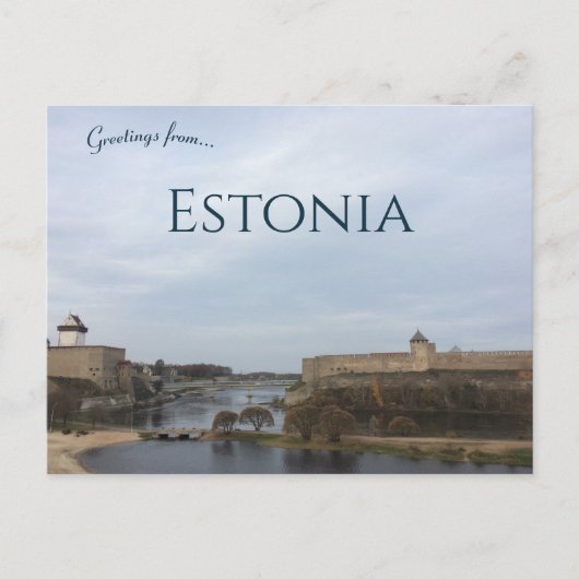 Eine Ansicht von Narva Estland Postkarte (Vorderseite)