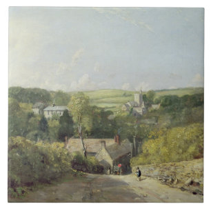 Eine Ansicht von Osmington Dorf mit der Kirche und Fliese