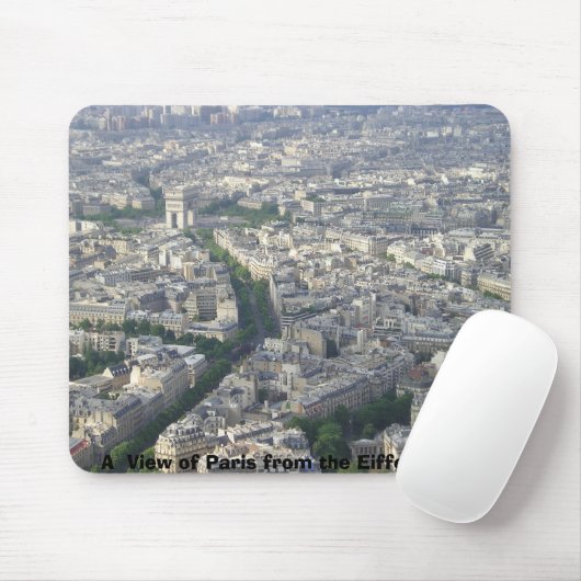 Eine Ansicht von Paris vom Eiffelturm Mousepad (Mit Mouse)