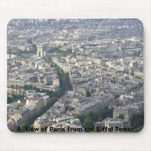 Eine Ansicht von Paris vom Eiffelturm Mousepad (Vorne)
