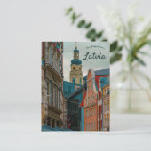 Eine Ansicht von Riga Lettland Postkarte (Stehend Vorderseite)