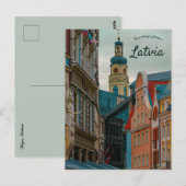 Eine Ansicht von Riga Lettland Postkarte (Vorne/Hinten)