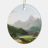 Eine Ansicht von Snowdon vom Hornstein Curig, 1787 Keramikornament (Links)