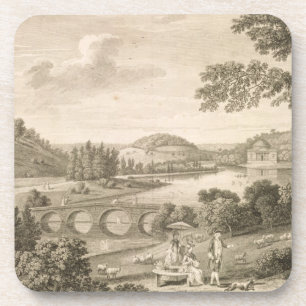 Eine Ansicht von Stour Kopf in Wiltshire (Stich) Untersetzer