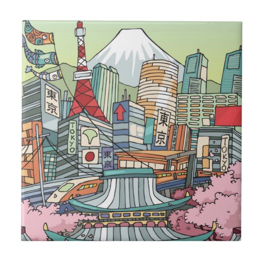 Eine Ansicht von Tokyo Fliese (Vorderseite)